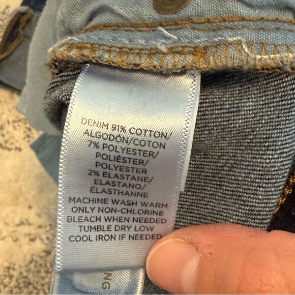 Ann Taylor LOFT Modern Skinny Cuffed Jeans Pants in Blue Wash Size 29/8 - Picture 8 of 9